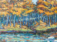 Autumn Reflections Vintage Landscape Painting