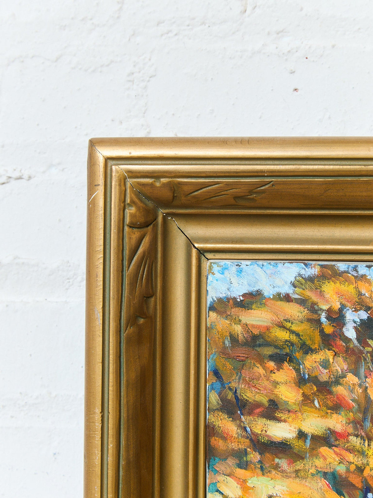Autumn Reflections Vintage Landscape Painting