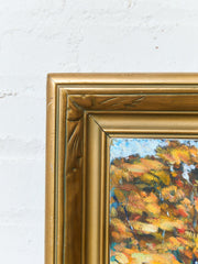 Autumn Reflections Vintage Landscape Painting