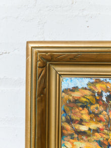 Autumn Reflections Vintage Landscape Painting