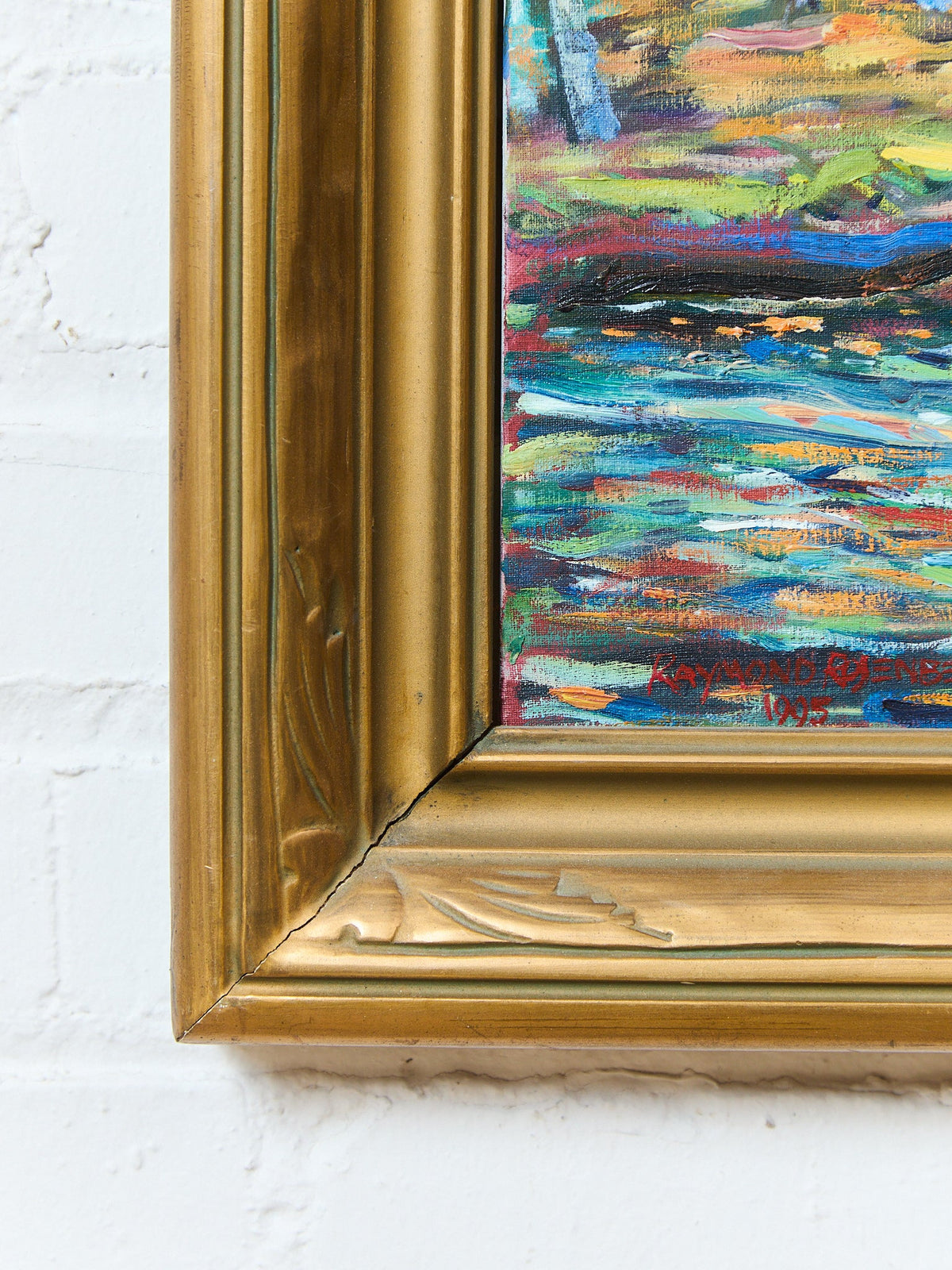 Autumn Reflections Vintage Landscape Painting