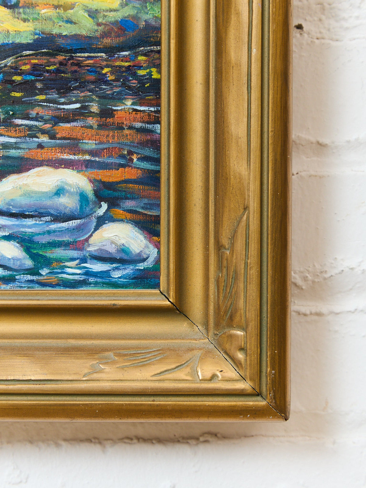 Autumn Reflections Vintage Landscape Painting
