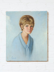 French Vintage Oil Painting Portrait