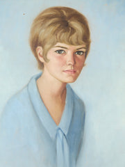 French Vintage Oil Painting Portrait