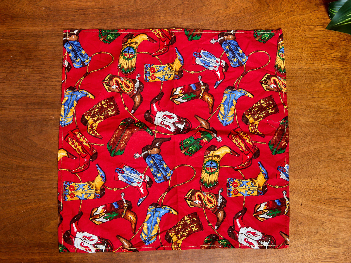 Vintage Red Cowboy Napkins