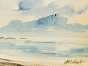 Waikiki Bay Landscape gouache Painting Signed #1