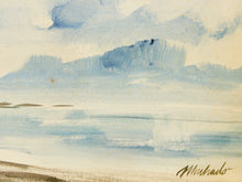 Waikiki Bay Landscape gouache Painting Signed #1