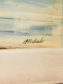 Waikiki Bay Landscape gouache Painting Signed #1
