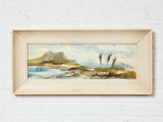 Waikiki Bay Landscape Guache Painting Signed #2