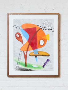 Geometrical Abstraction Gouache by Christopher Mark Brennan