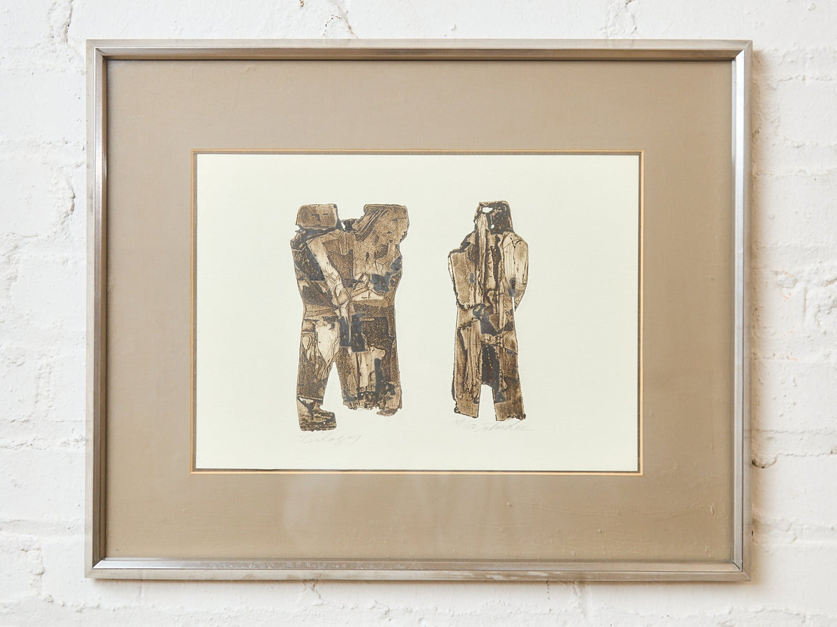 Mid Century Abstract Figures by John Lee Lithograph