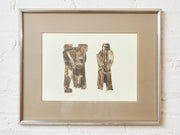 Mid Century Abstract Figures by John Lee Lithograph