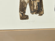 Mid Century Abstract Figures by John Lee Lithograph