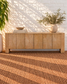 Carson Six-Door Credenza in Natural Wood