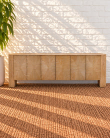 Carson Six-Door Credenza in Natural Wood