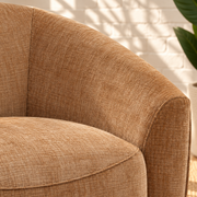 Carter Swivel Accent Chair in Camel