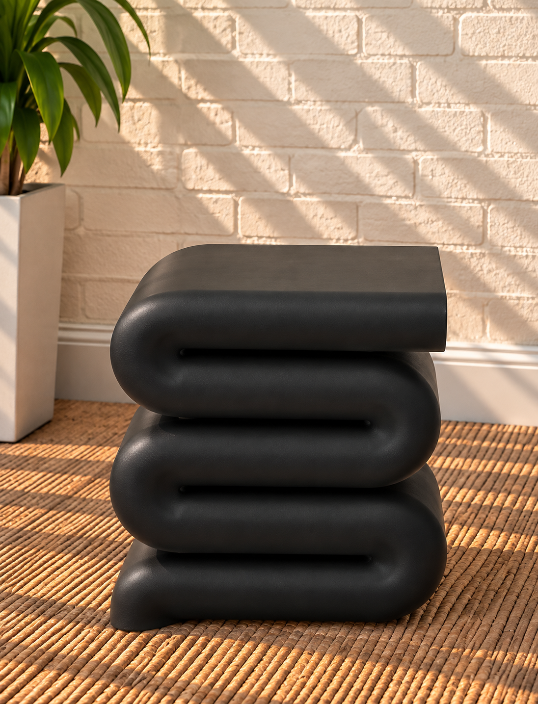 Cesca Folded Sculptural Table in Noir Matte