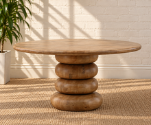 Charlie Sculptural Pedestal Dining Table in Natural