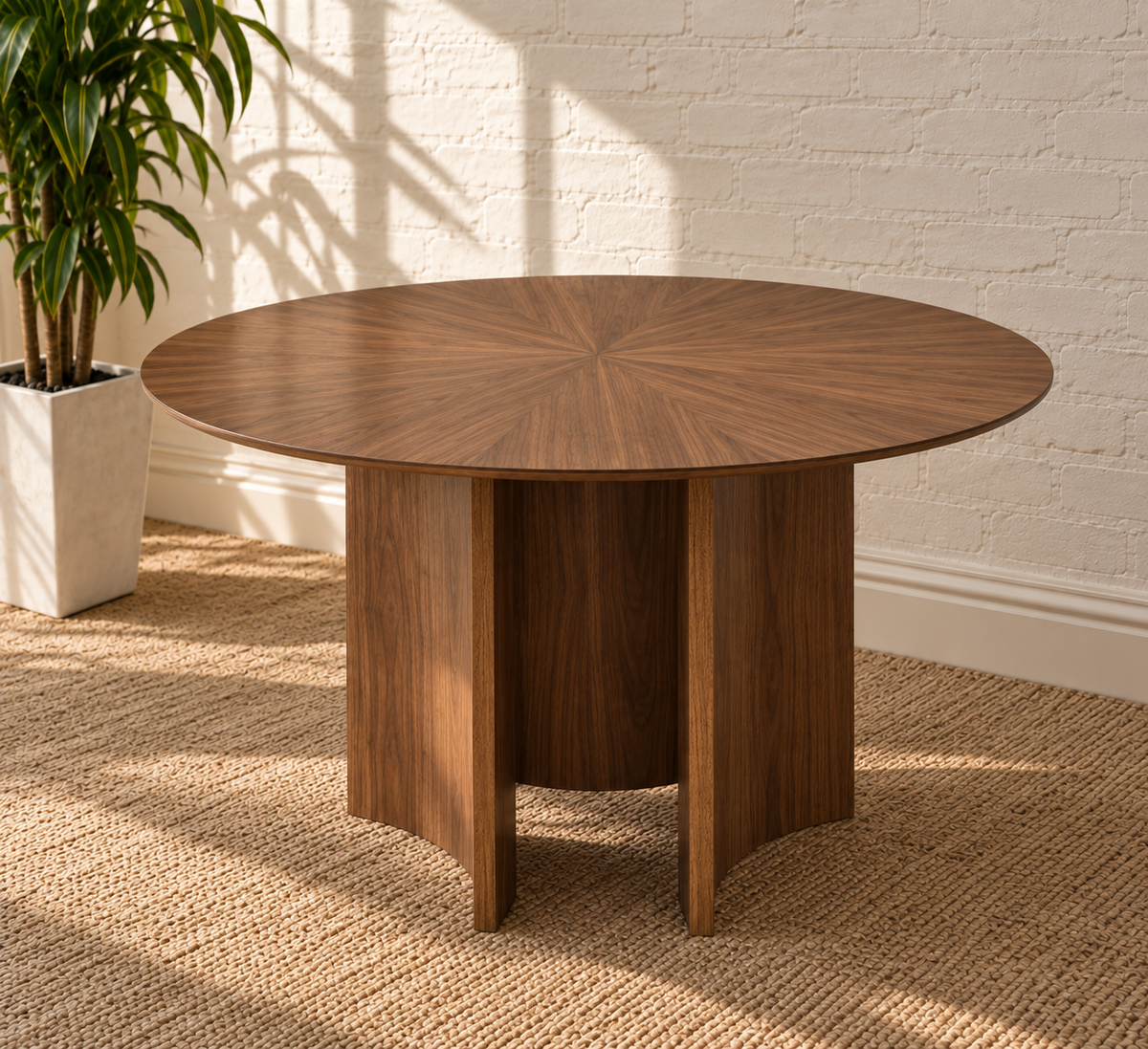 Clara Starburst Dining Table in Warm Chesnut