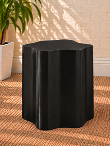 Clemens Sculptural Side Table in Charcoal