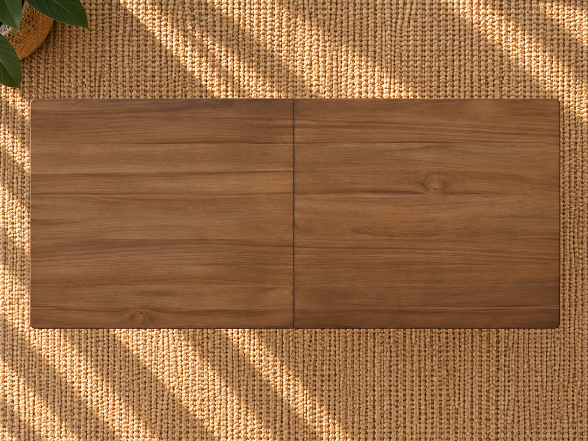 Cody Extendable Dining Table in Natural Brown