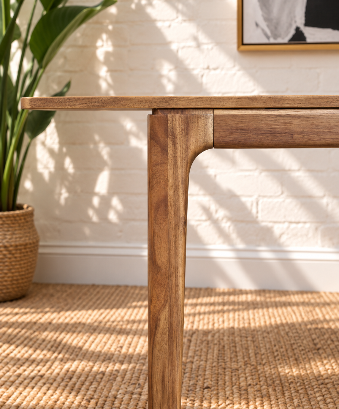 Cody Extendable Dining Table in Natural Brown