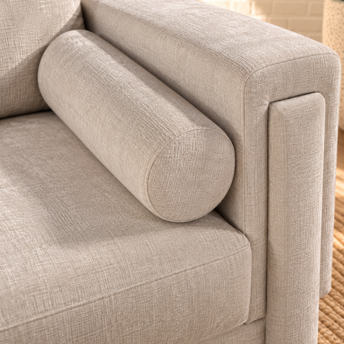 Corinne Fabric Sofa in Greige