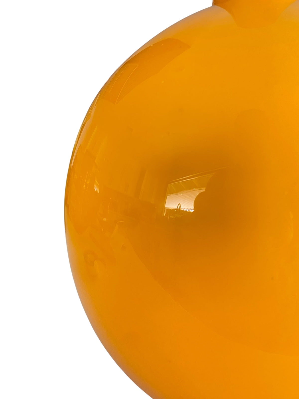 Large Brilliant Orange Modernist Vase