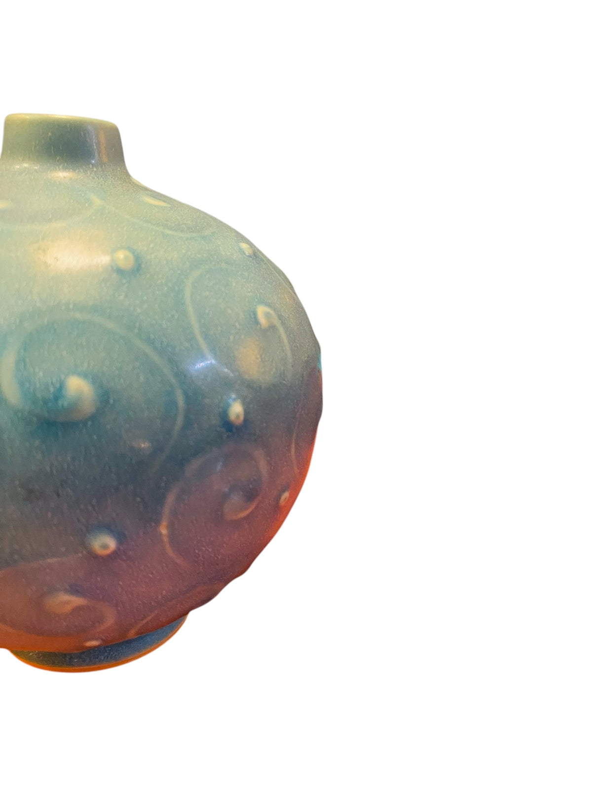 Small Whimsical Turquoise weed Pot