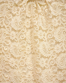 Mock Neck Lace Blouse with Bell Sleeves (XL)