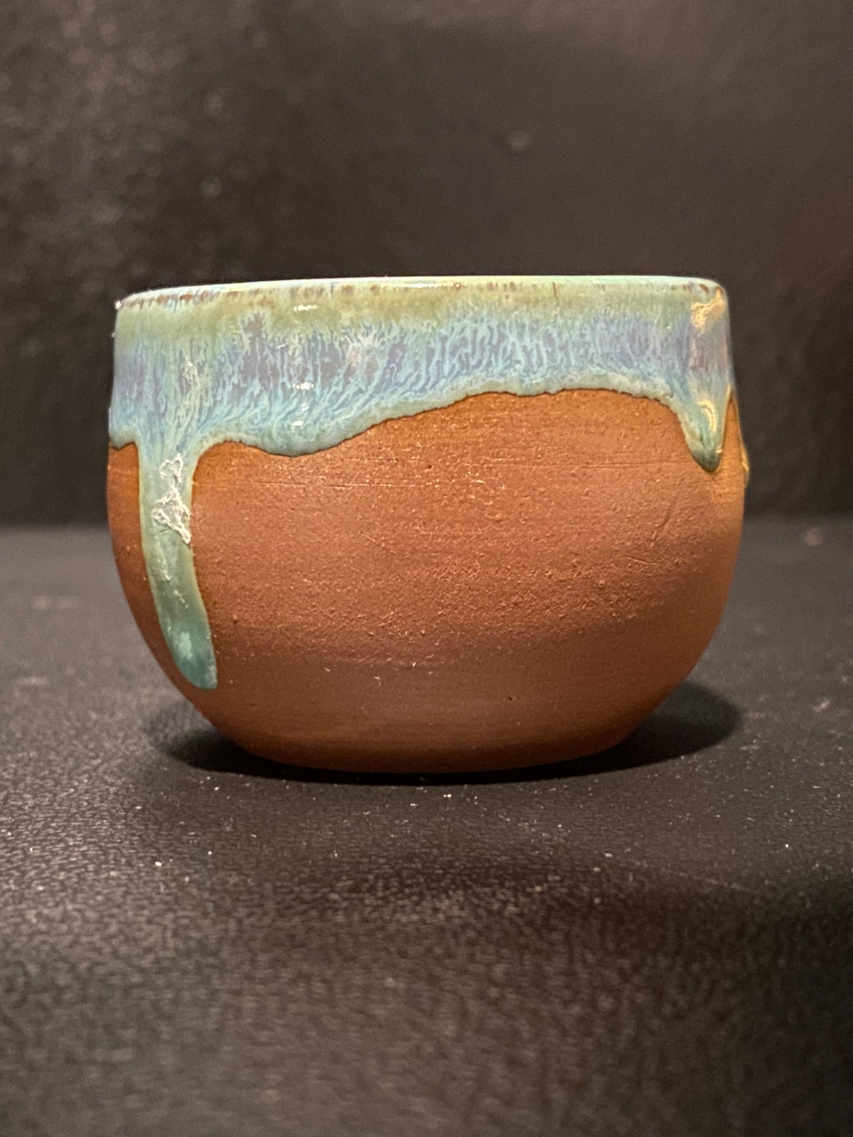 Small Blue Glazed Catchall by Larry Manning
