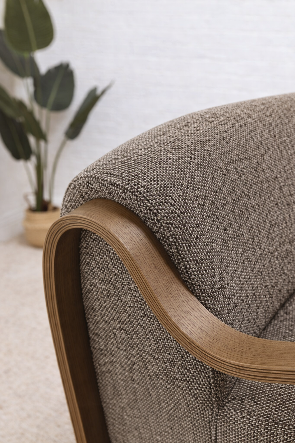 Drew Lounge Chair in Mineral Brown
