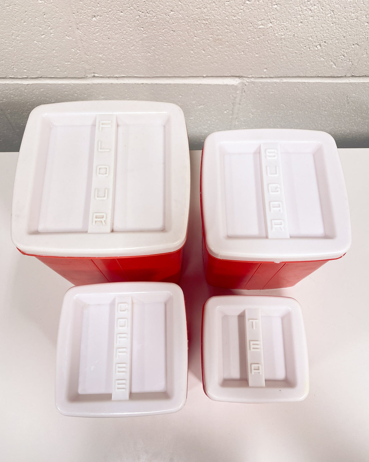 Vintage 4 Piece Plastic Canister Set
