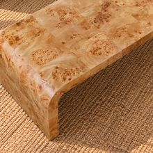Danah Burl Wood Coffee Table in Mocha Latte