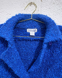 Vintage Blue Nubby Waist Jacket (S)