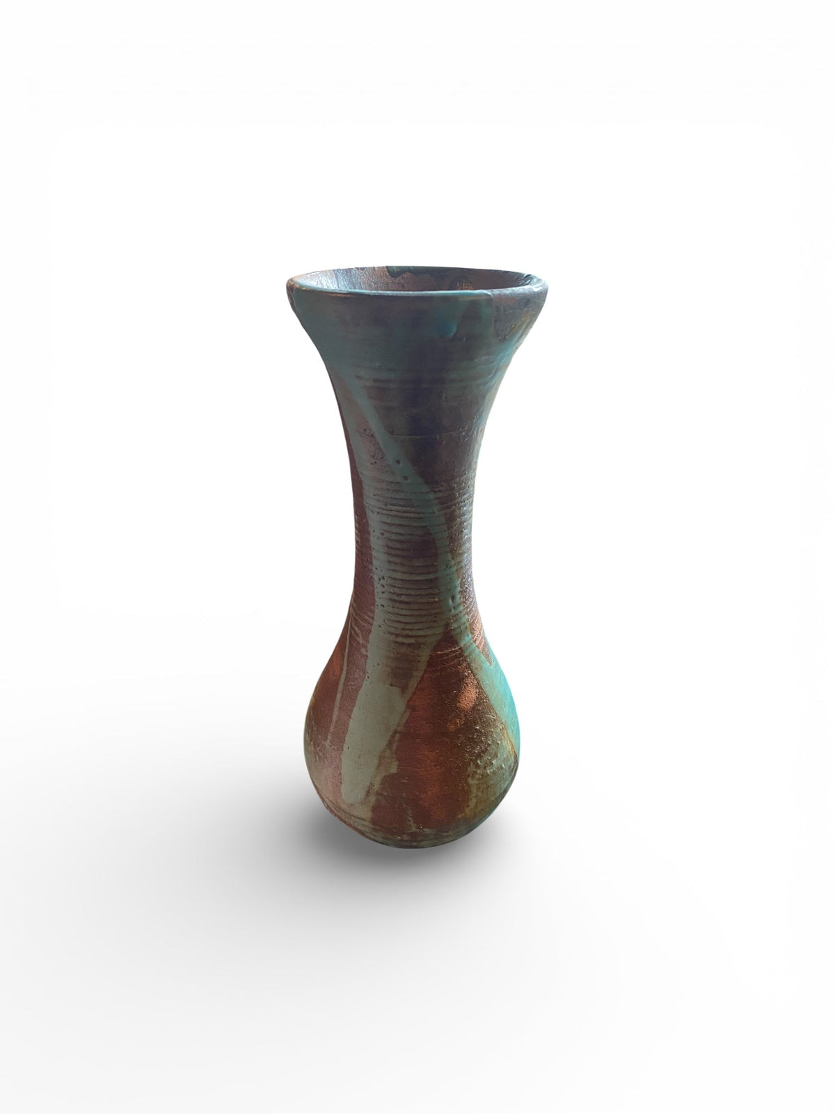 Earth Tone Blue and Brown Glaze Studio Pottery by Pennington