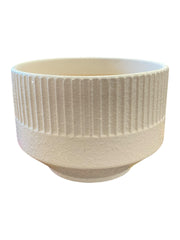 Fluted Ceramic Flower Pot