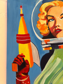 Space Girl #4 Painting by Jean Bradley