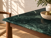 Serena Natural Stone Dining Table in Moss Marble
