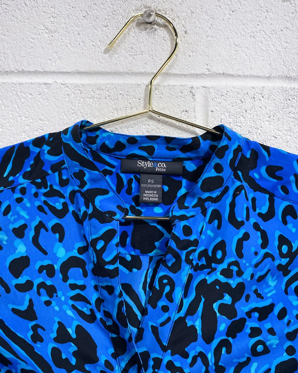 Blue Animal Print Blouse (PS)
