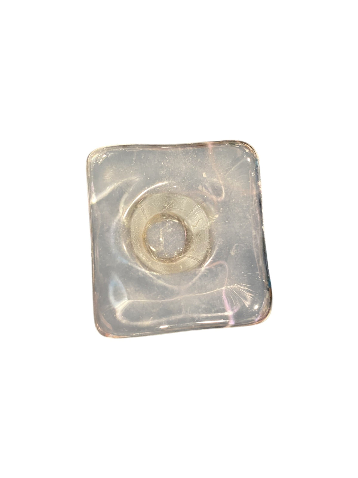 Heavy Glass Blenko Candle Holder