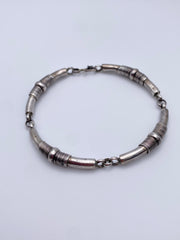 Unmarked Silver Modernist Bracelet