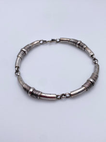 Unmarked Silver Modernist Bracelet