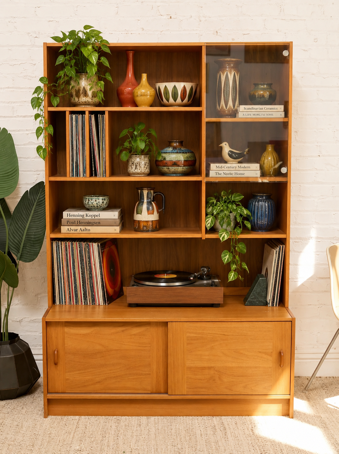 Danish Modern Teak Multimedia Shelf
