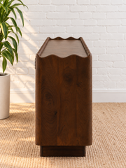 Eden Sculptural Mango Wood Credenza in Natural Brown