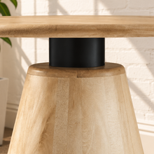 Elise Modern Contrast Dining Table in Warm Sand