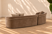 Ellie Sectional Sofa in Mocha Beige