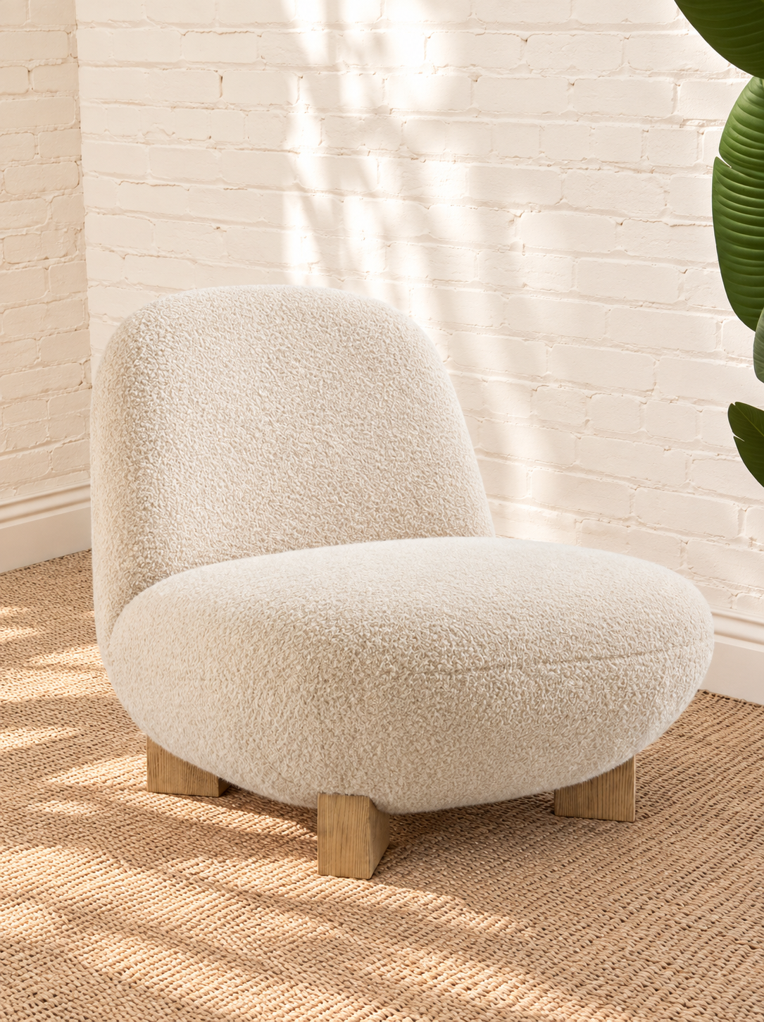 Estelle Lounge Chair in Oatmeal