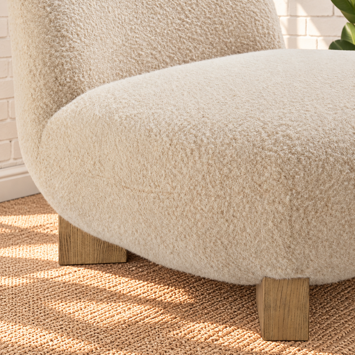 Estelle Lounge Chair in Oatmeal