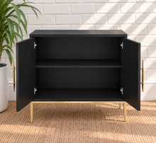 Eva Sunburst Bar Cabinet in Midnight